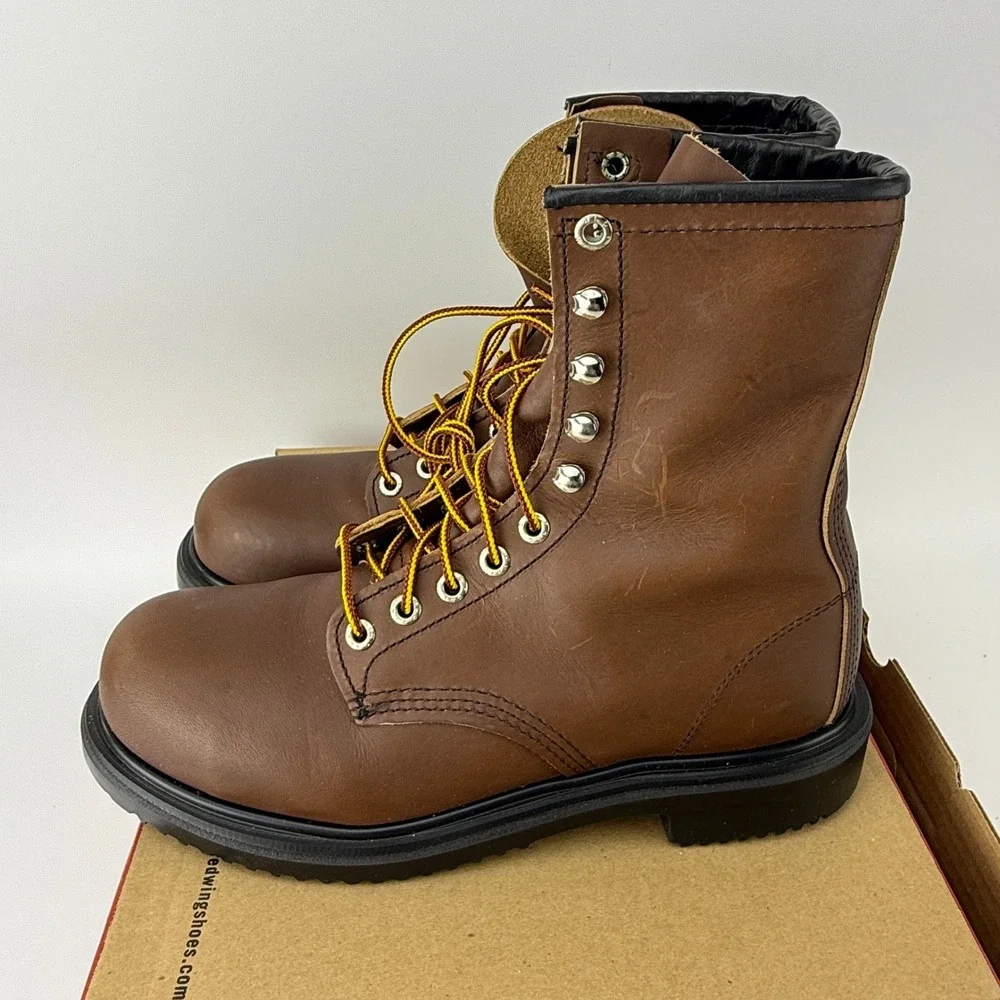 Red Wing 2233 SuperSole 8 Inch Steel Toe Work Boots Mens 6.5 D Brown NIB